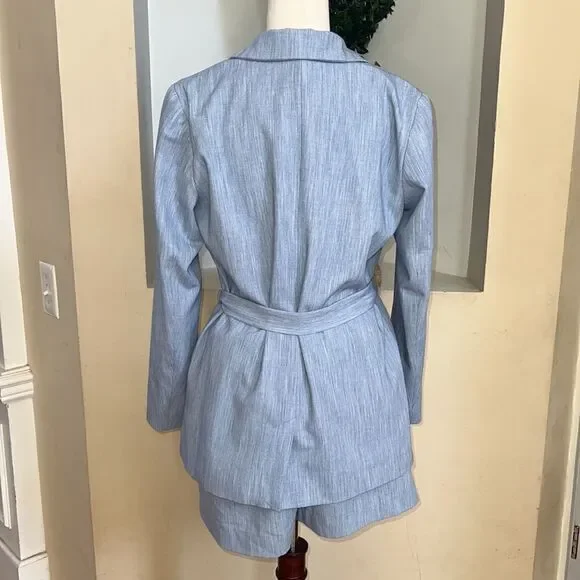 Nine West Women’s M blue Blazer & Shorts Business Set NEW - Picture 7 of 14